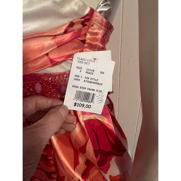 NWT Davids Bridal Short Charmuse beaded dress flaw 4 - Picture 6 of 11